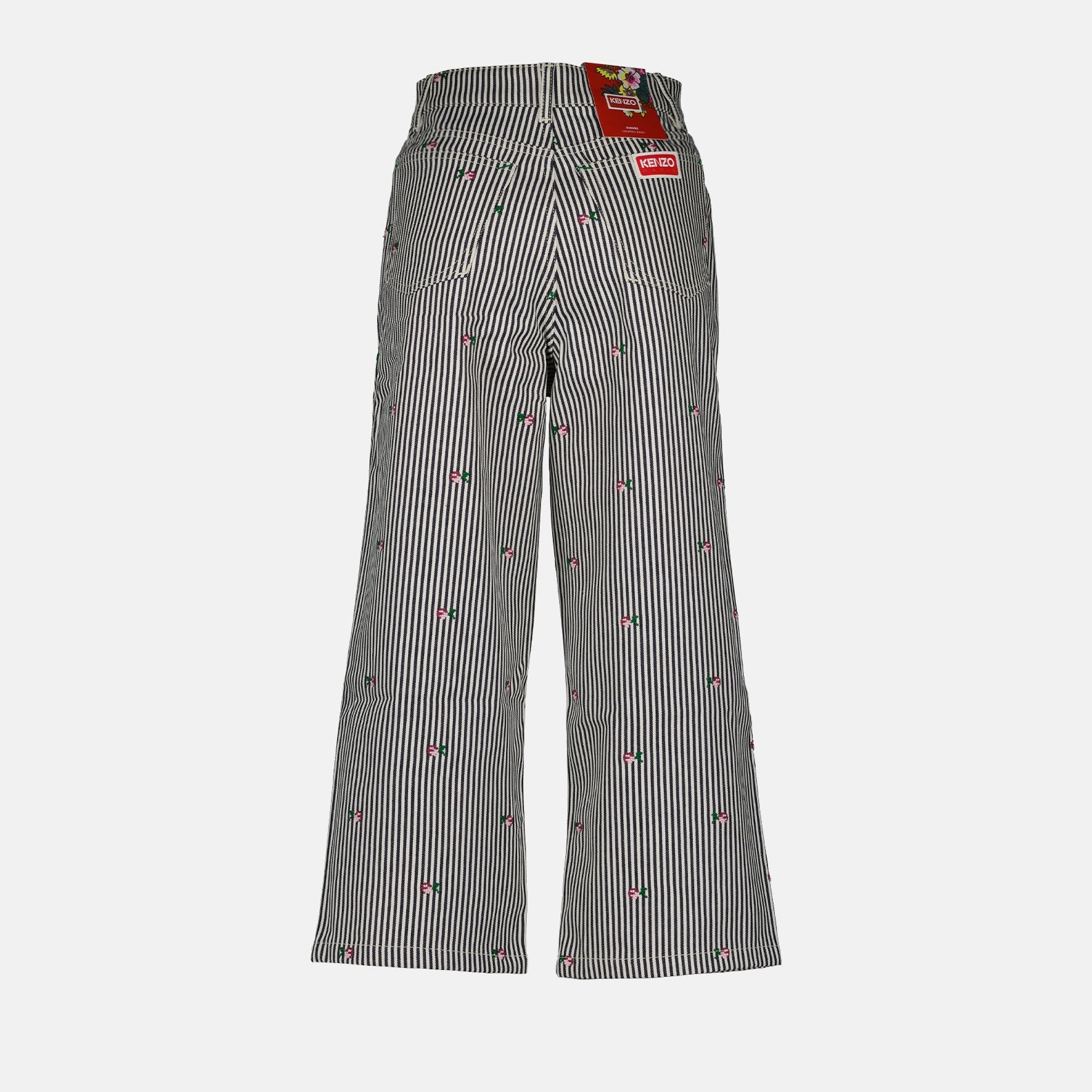 Pants Striped denim pants Kenzo Gray Women