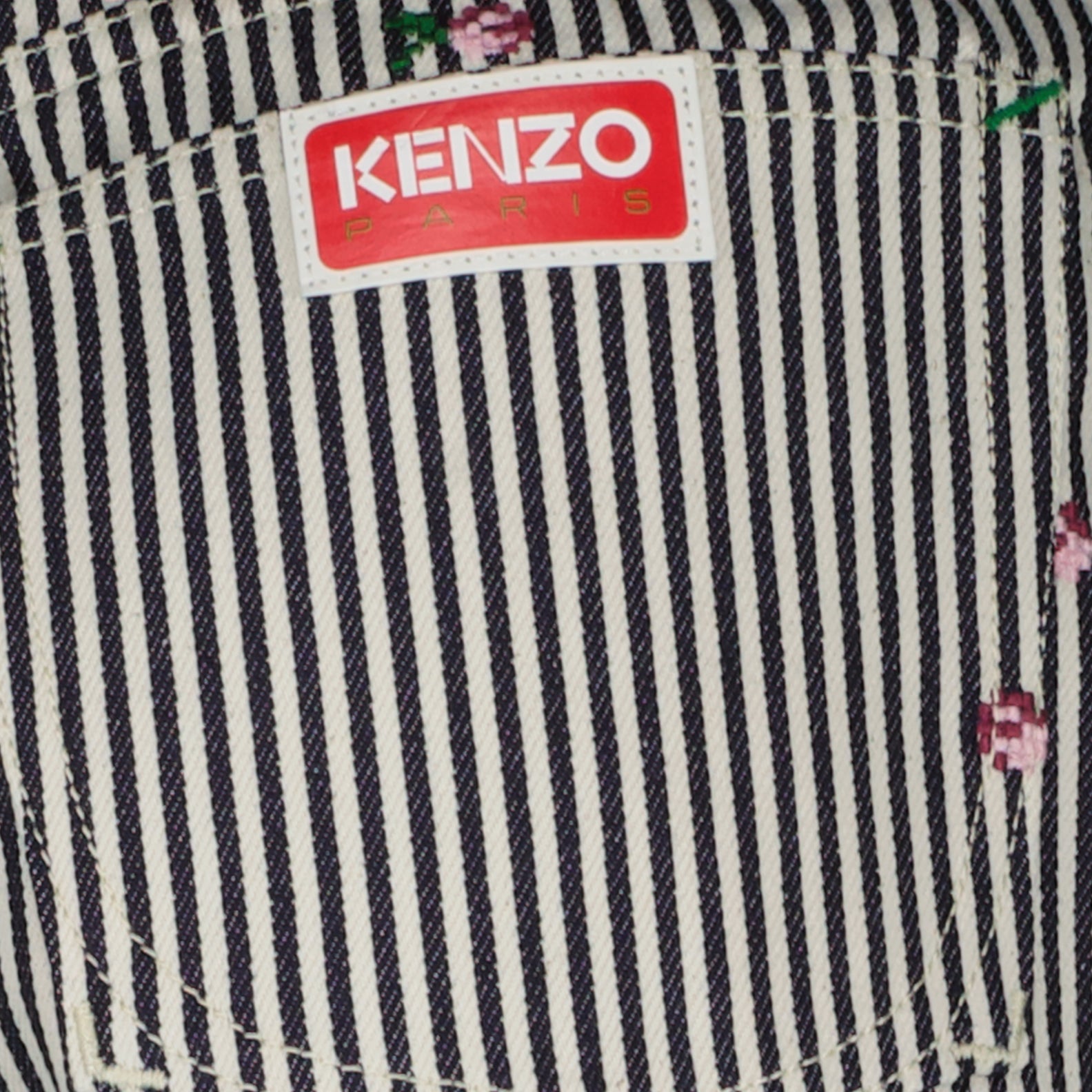 Pants Striped denim pants Kenzo Gray Women