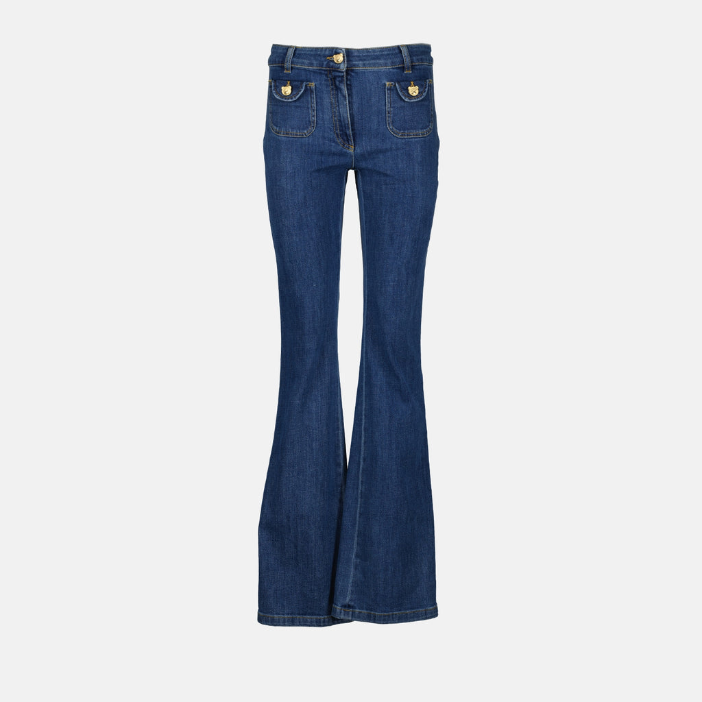 Pantalons Pantalon jean Teddy Moschino Bleu Femme