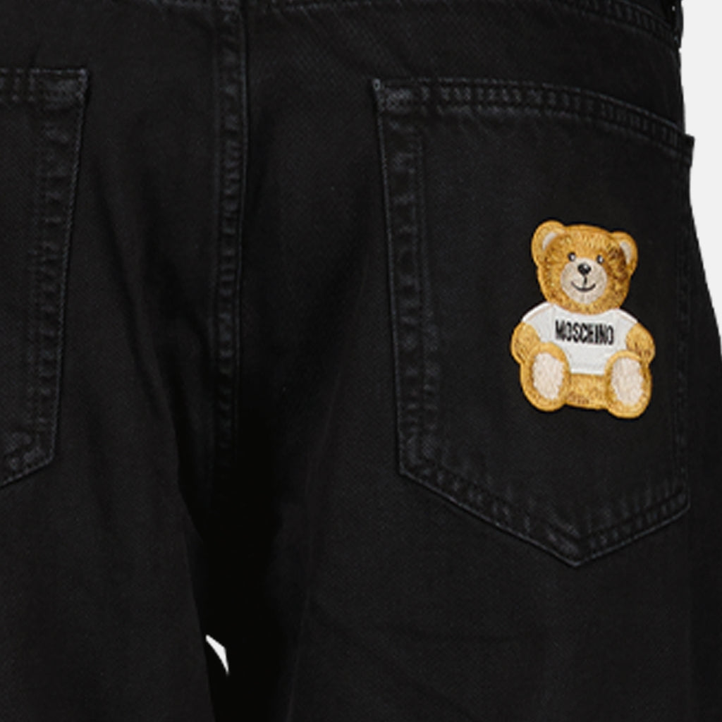 Pants Teddy denim pants Moschino Black Man