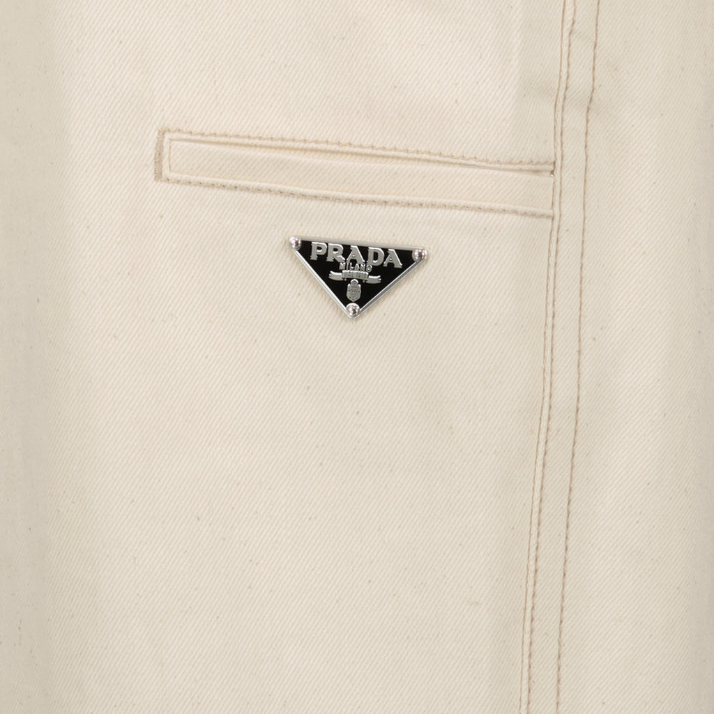 Pants Jeans Prada White Man