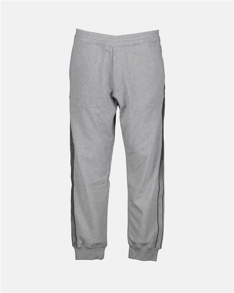 Pants Band logo jogging pants Alexander McQueen Gray Man
