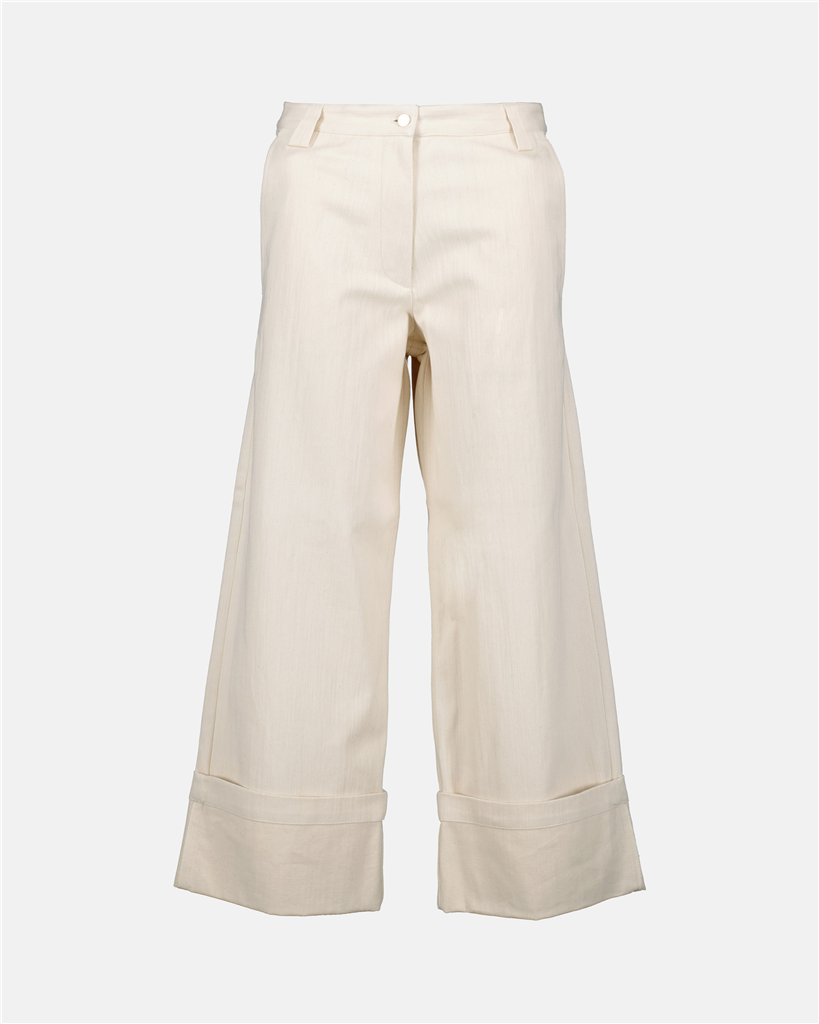 Pants Wide Trousers Moncler Genius Beige Women