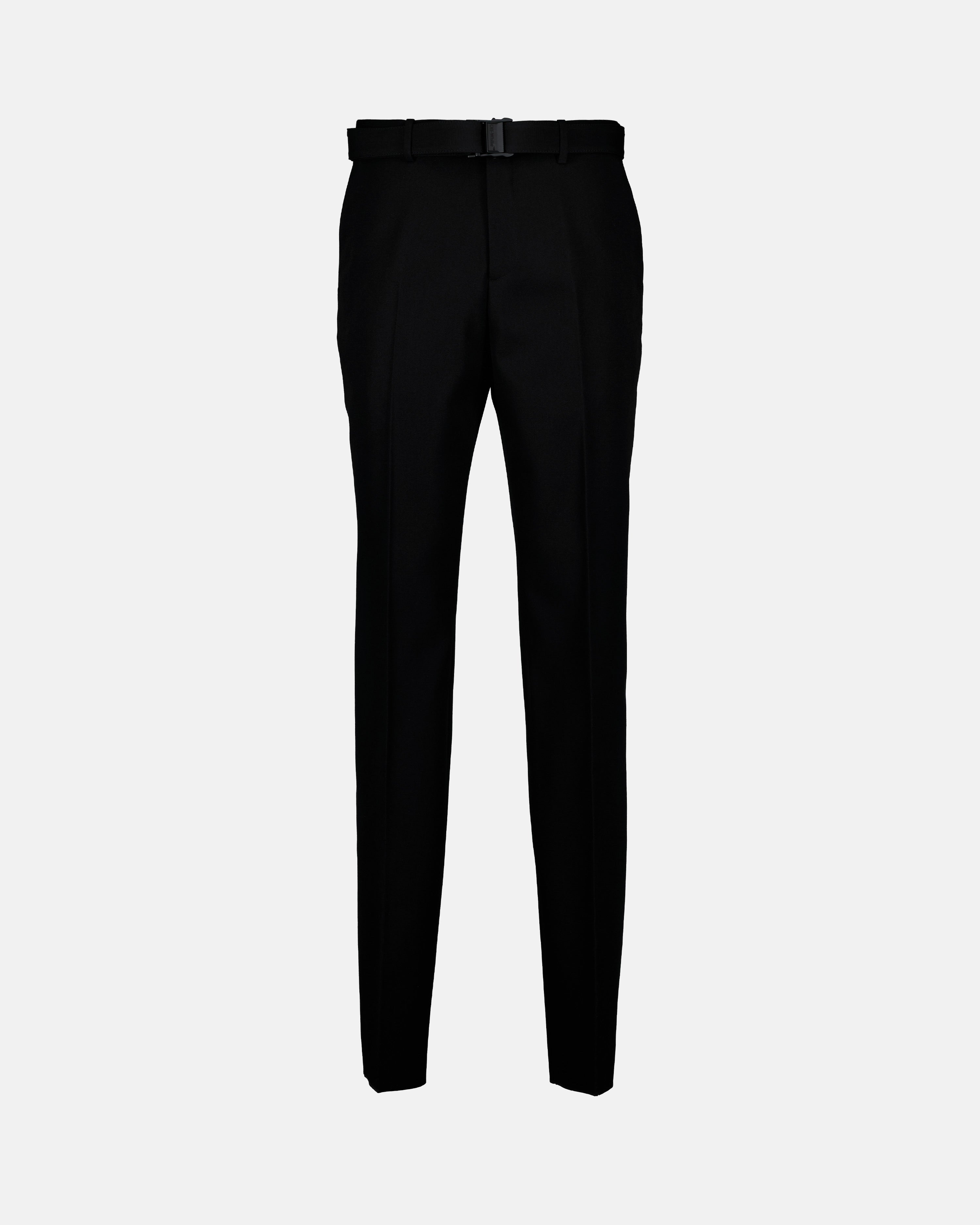 パンツ バックルパンツ Off-White 黒 男