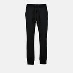 Pantalones Pantalon plaque à logo Dolce & Gabbana Negro Homme