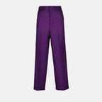 Pantalones Pantalones Plisados Ami PARIS Morado Unisex