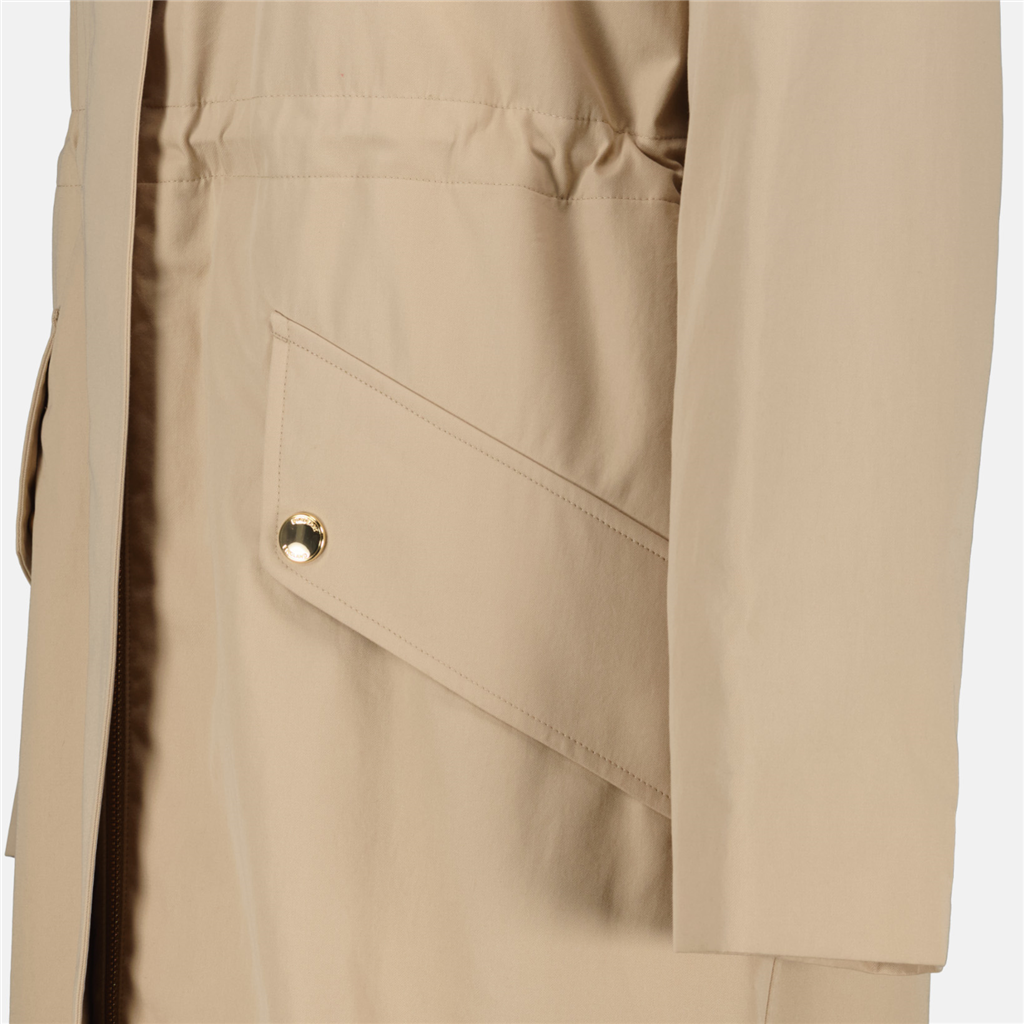 Coats Long Parka Burberry Beige Women