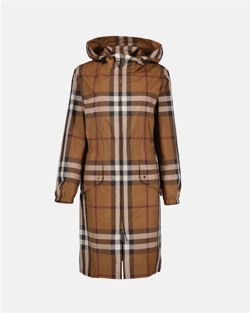 Coats Checked parka Burberry Brown Women