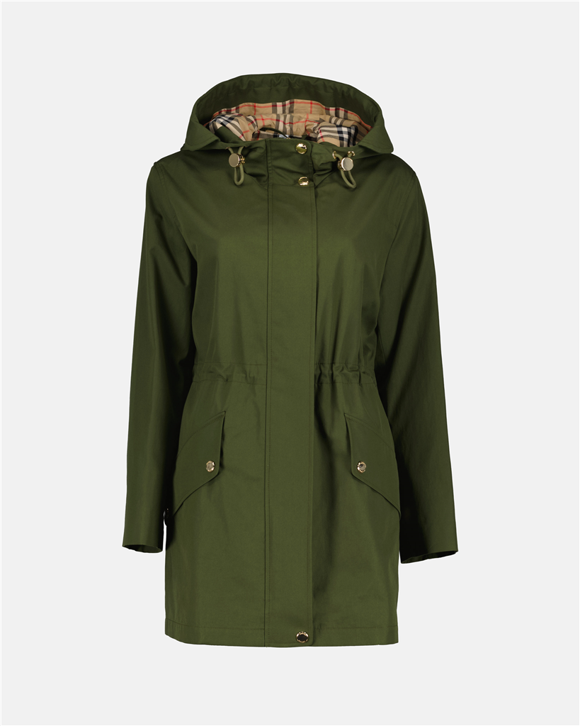 Coats Mid-length parka Burberry Green Women