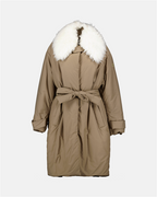 Coats Quilted Parka Stella McCartney Beige Women