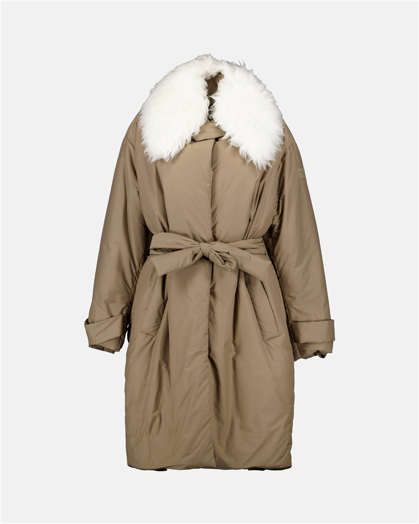 Coats Quilted Parka Stella McCartney Beige Women