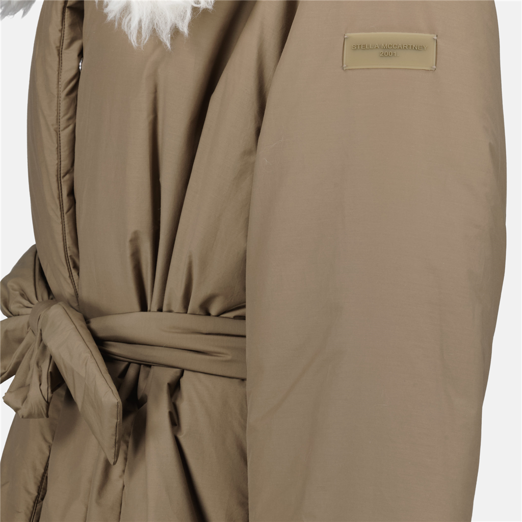 Coats Quilted Parka Stella McCartney Beige Women