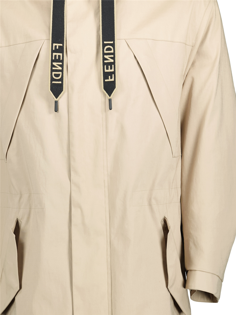 Coats Reversible parka Fendi Beige Man