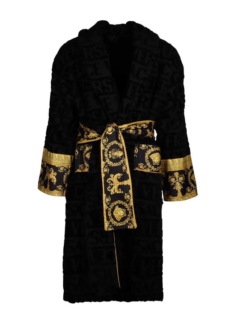 Lifestyle Barocco bathrobe Versace Black Unisex