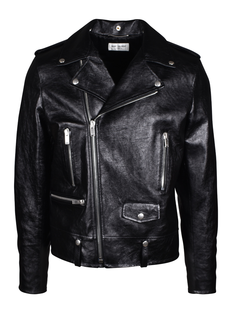 코트 Perfecto en cuir Saint Laurent 검은색 Homme