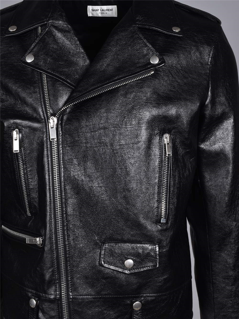 코트 Perfecto en cuir Saint Laurent 검은색 Homme