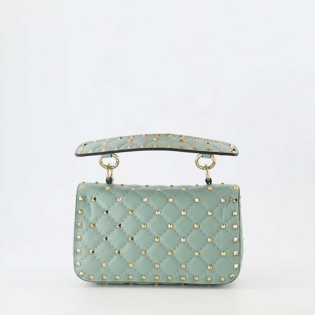 Bolsas de mão e de ombro Sac Rockstud Spike Valentino Garavani Verde Femme