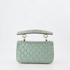 Bolsas de mão e de ombro Sac Rockstud Spike Valentino Garavani Verde Femme