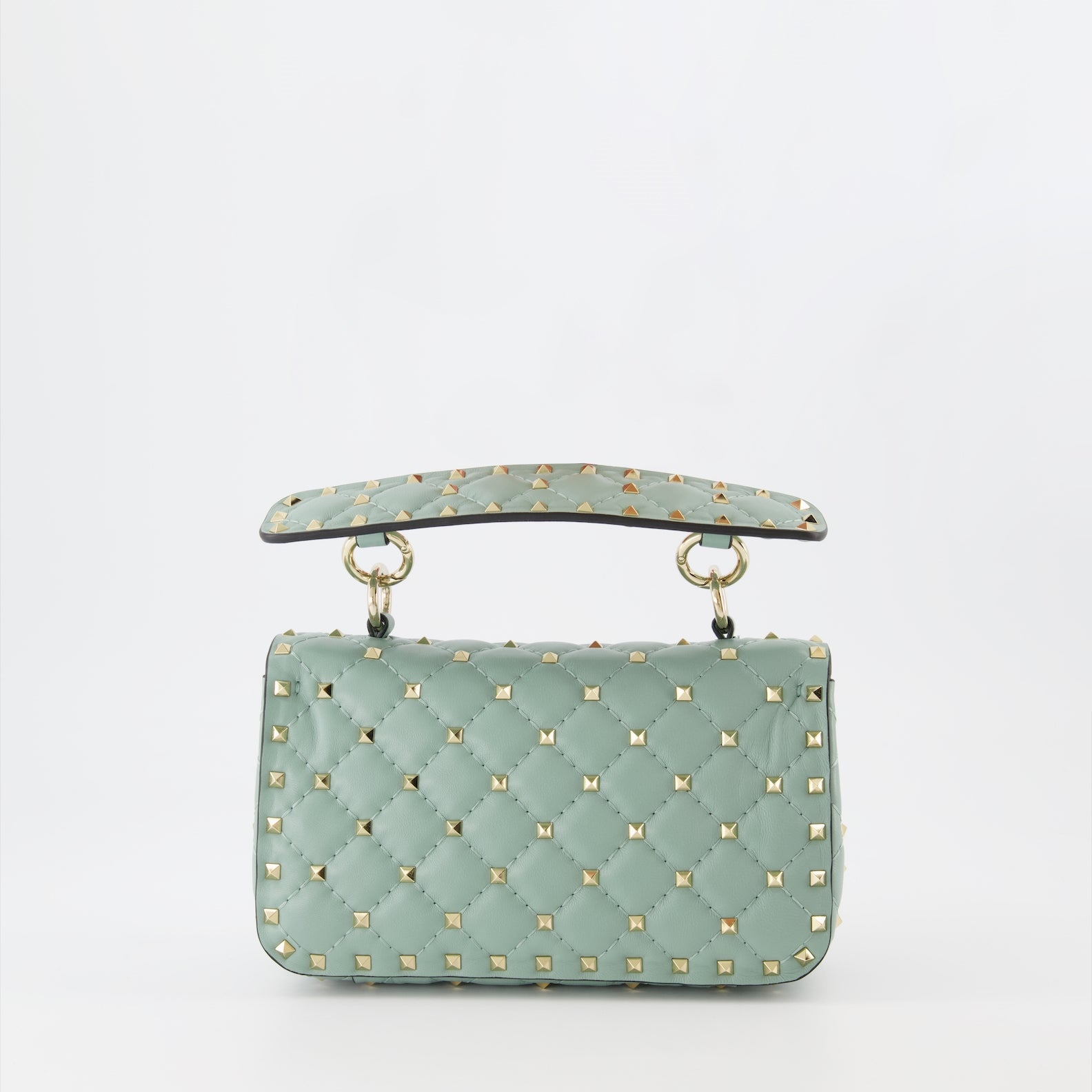Bolsas de mão e de ombro Sac Rockstud Spike Valentino Garavani Verde Femme