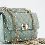 Bolsas de mão e de ombro Sac Rockstud Spike Valentino Garavani Verde Femme