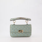Bolsas de mão e de ombro Sac Rockstud Spike Valentino Garavani Verde Femme