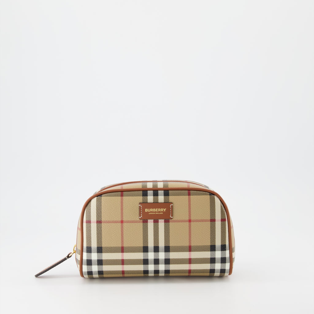 Pouches Small Check pouch Burberry Beige Women