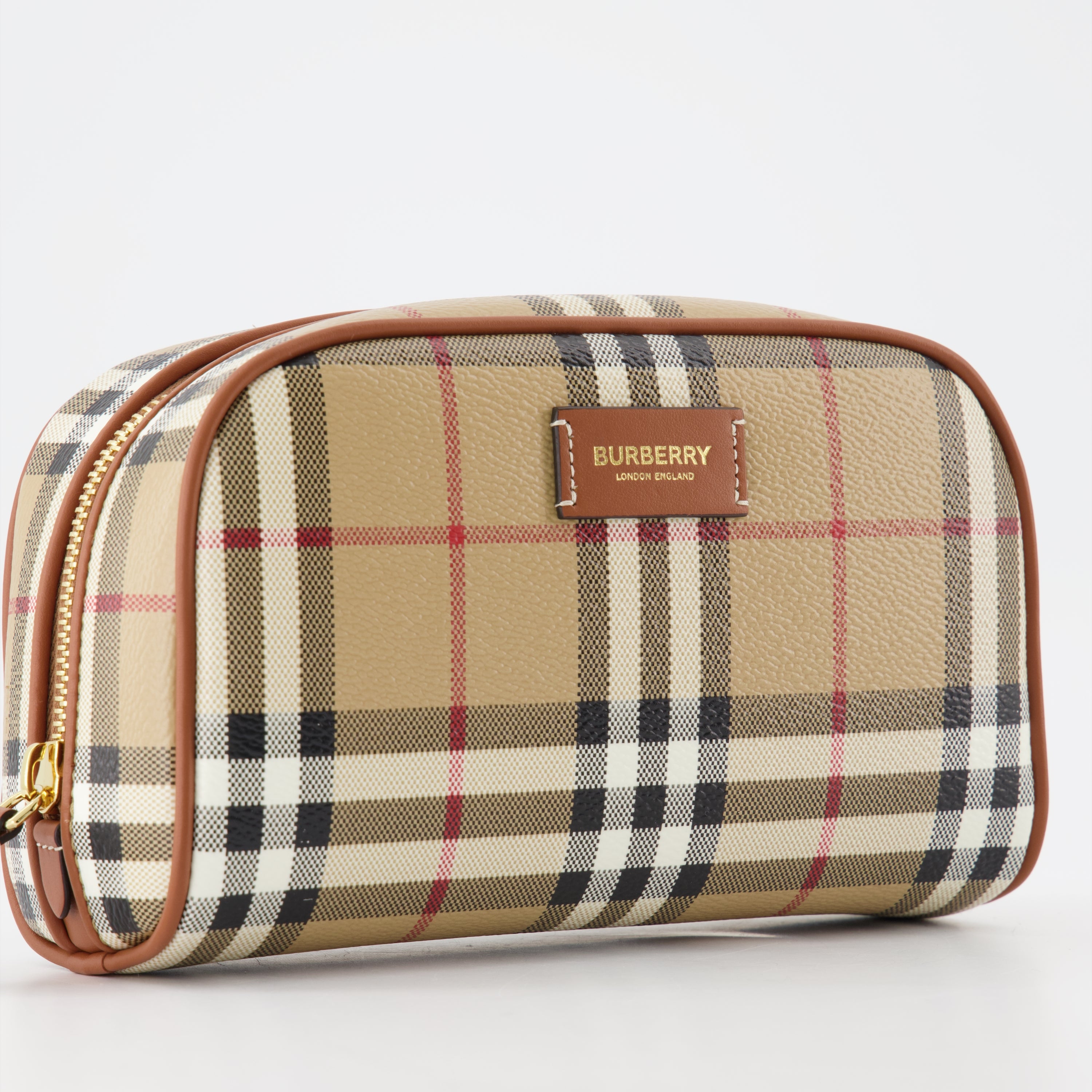 Pouches Small Check pouch Burberry Beige Women