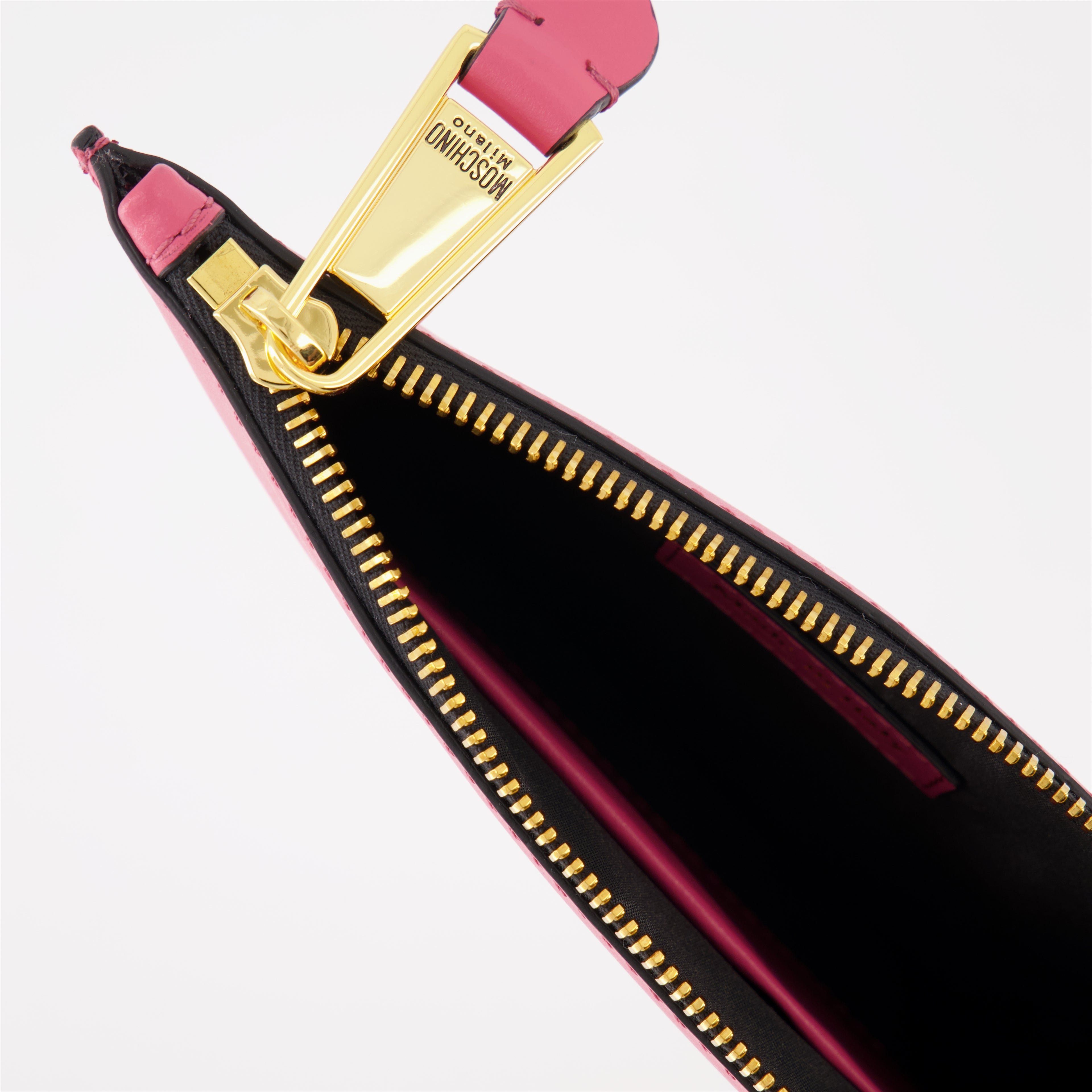 Pouches Leather pouch Moschino Pink Women