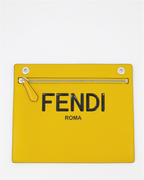 Bolsas pequenas Pochette FF Fendi Amarelo Homme