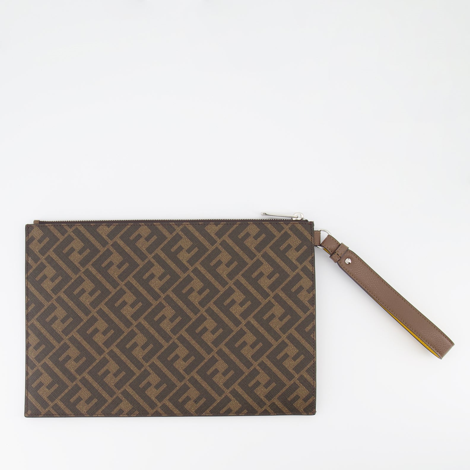 Bolsitas Pochette plate Fendi Marrón Homme