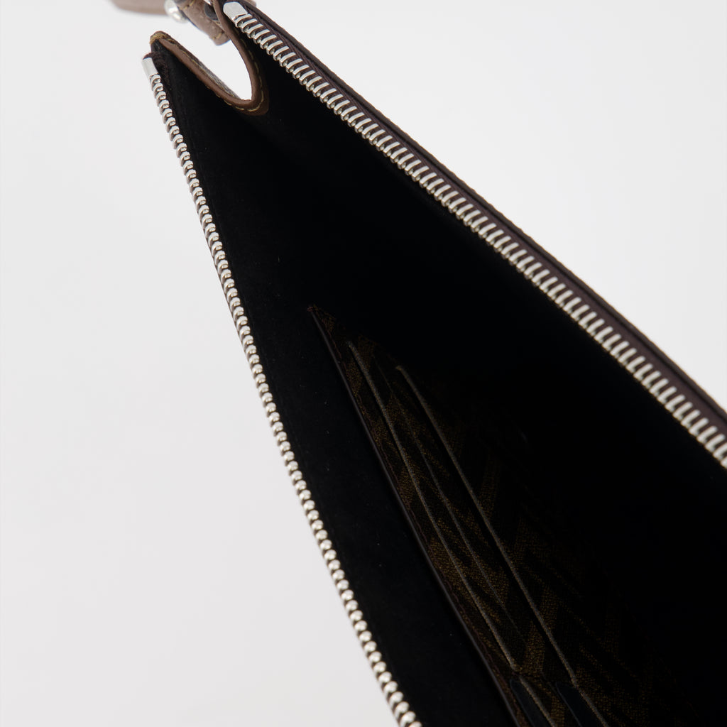 Bolsas pequenas Pochette plate Fendi Marrom Homme