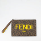 Bolsas pequenas Pochette plate Fendi Marrom Homme