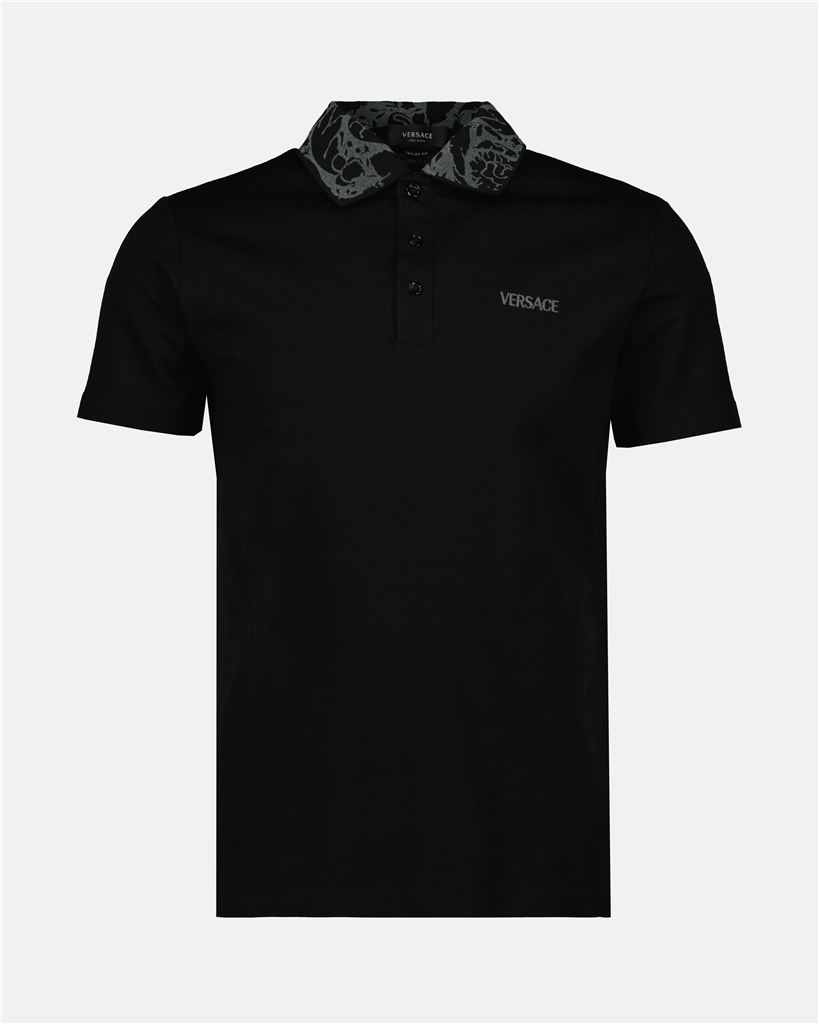 Polos Polo Barocco Versace Negro Homme