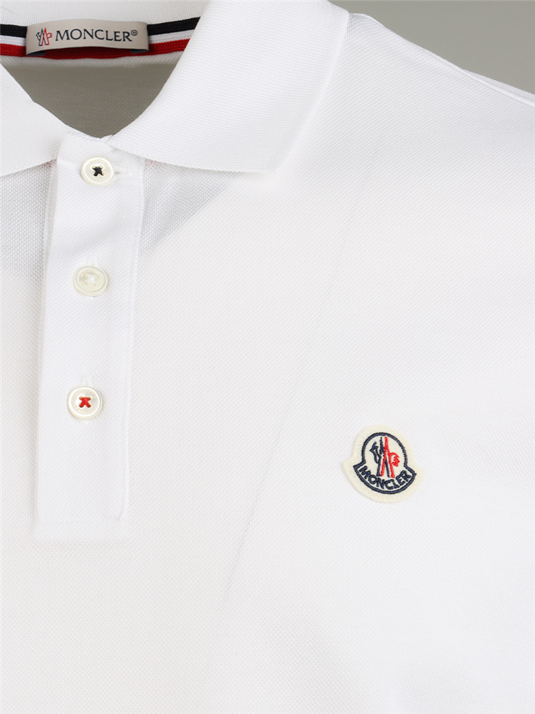 Polos Polo à logo Moncler Blanco Homme