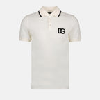 Polos Polo à logo brodé Dolce & Gabbana Blanco Homme