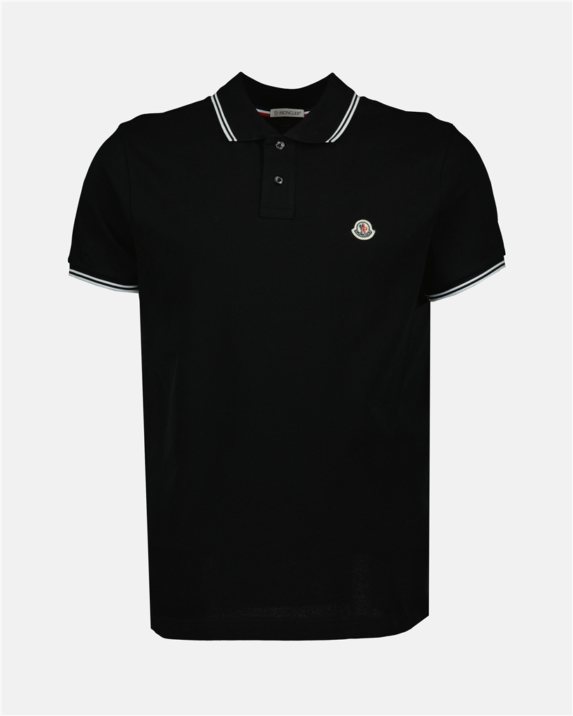Polos Polo à logo Moncler Negro Homme