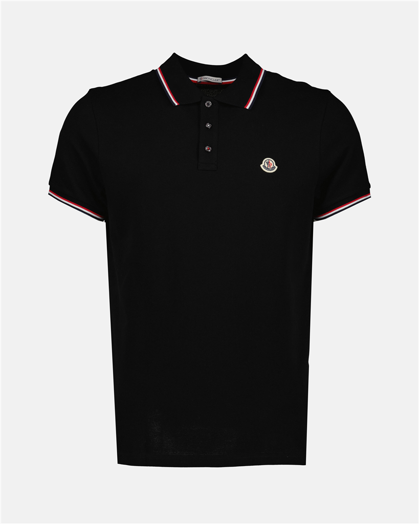 Polos Polo à logo Moncler Negro Homme