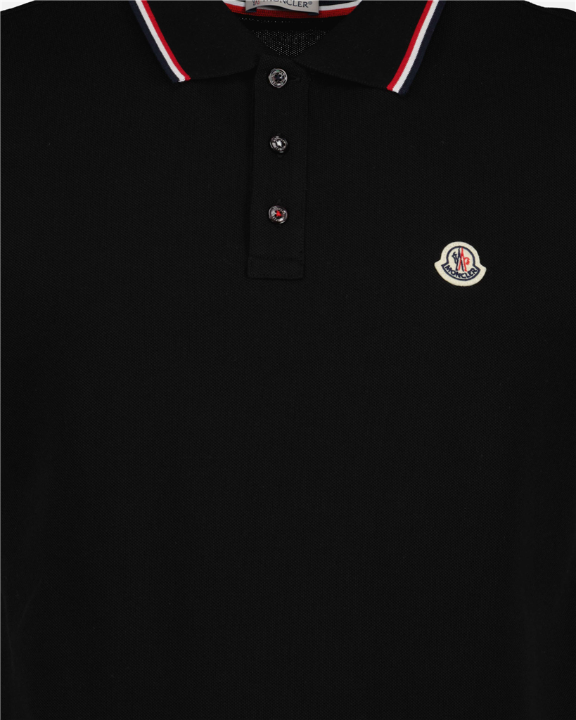 Polos Polo à logo Moncler Negro Homme