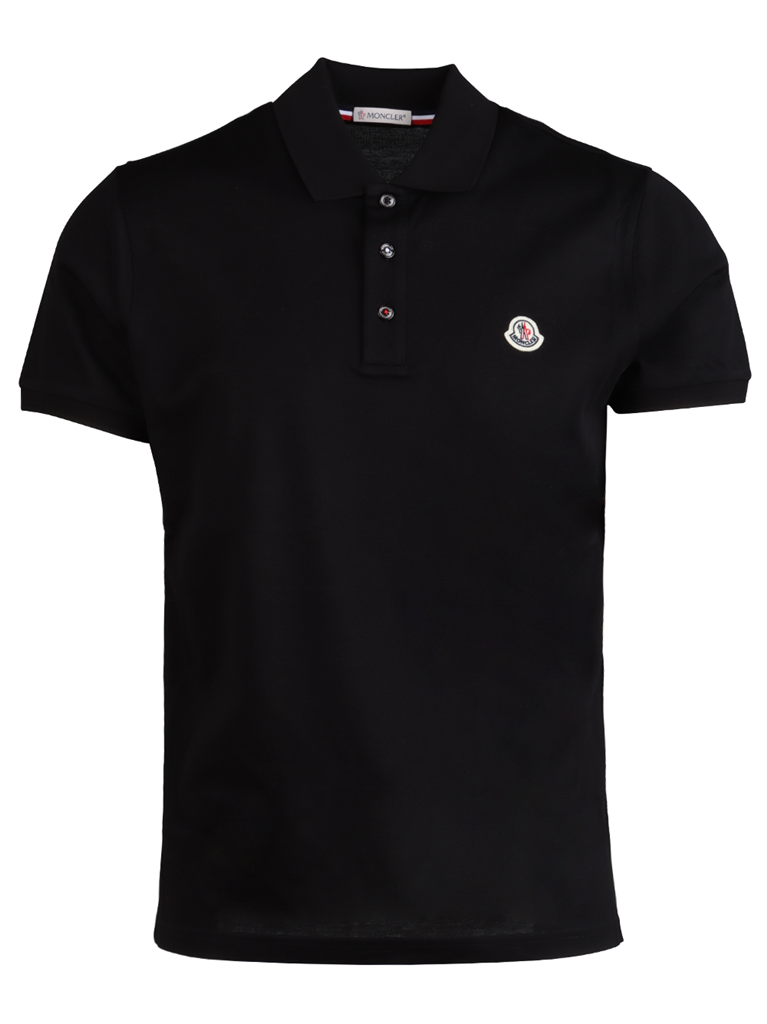 Polos Polo à logo Moncler Negro Homme