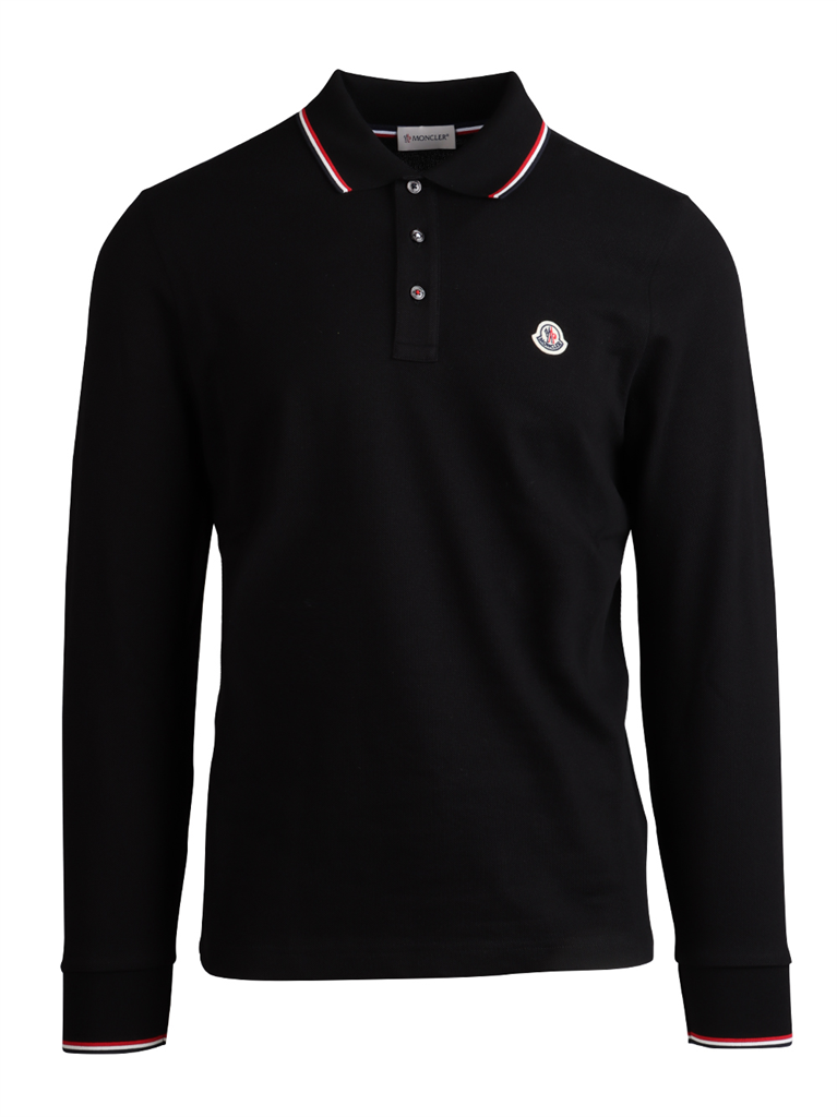 Polos Polo à logo Moncler Negro Homme