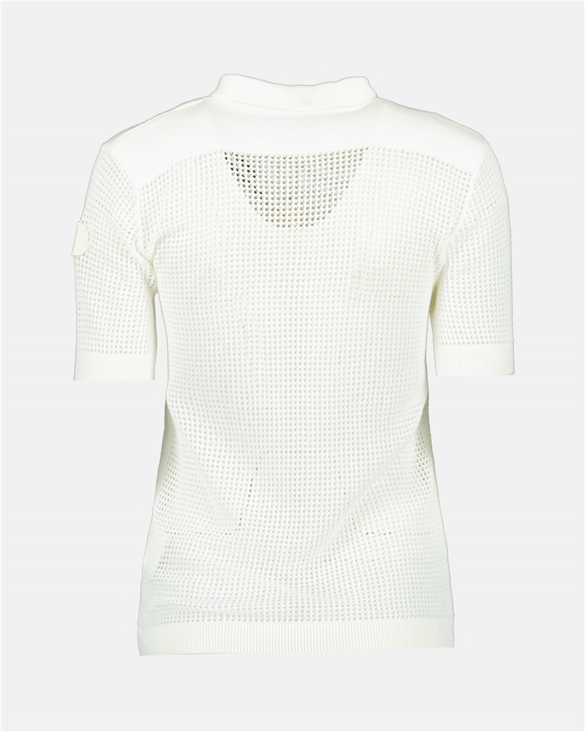 Polos Polo ajouré Moncler Blanco Femme