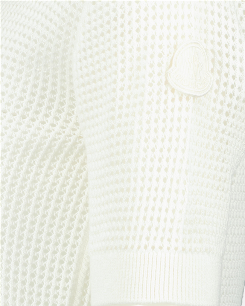 Polos Polo ajouré Moncler Blanco Femme