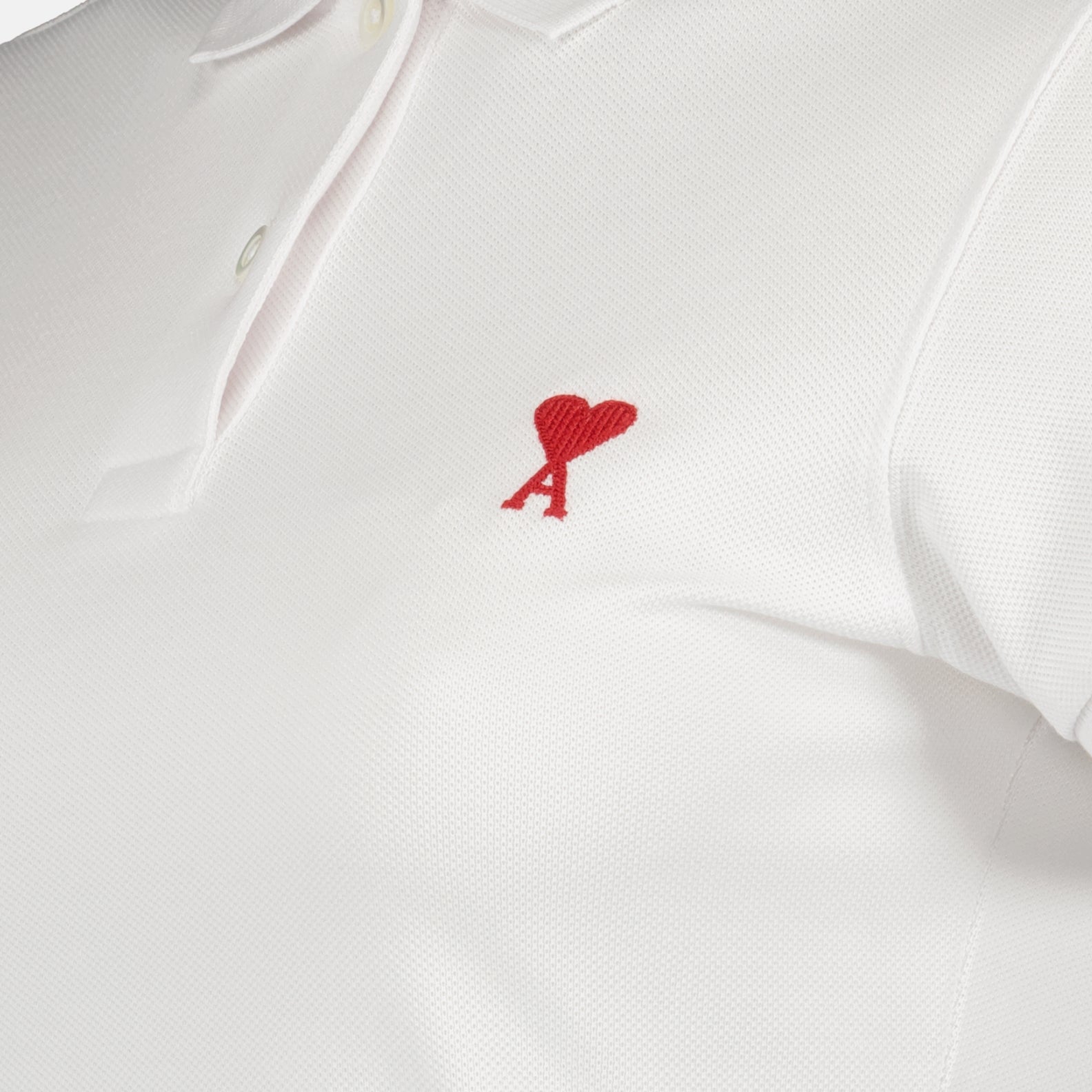 Polos Polo Ami de Coeur Ami PARIS Blanco Femme