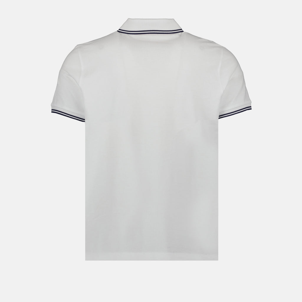 Polos Polo à logo et liseré Moncler Blanco Homme