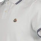 Polos Polo à logo et liseré Moncler Blanco Homme