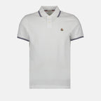Polos Polo à logo et liseré Moncler Blanco Homme