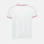 Polos Polo à logo et liseré Moncler Blanco Homme