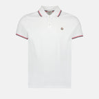 Polos Polo à logo et liseré Moncler Blanco Homme