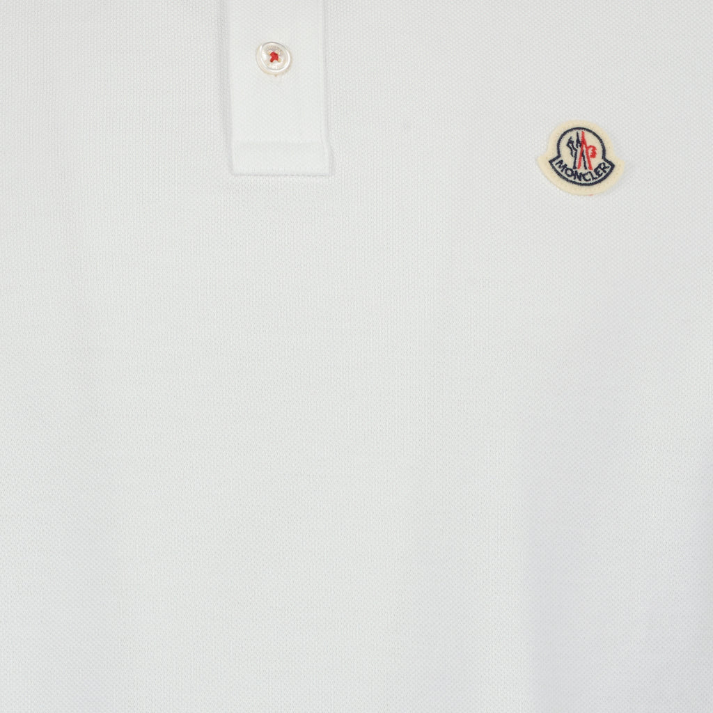 Polos Polo à logo et liseré Moncler Blanco Homme