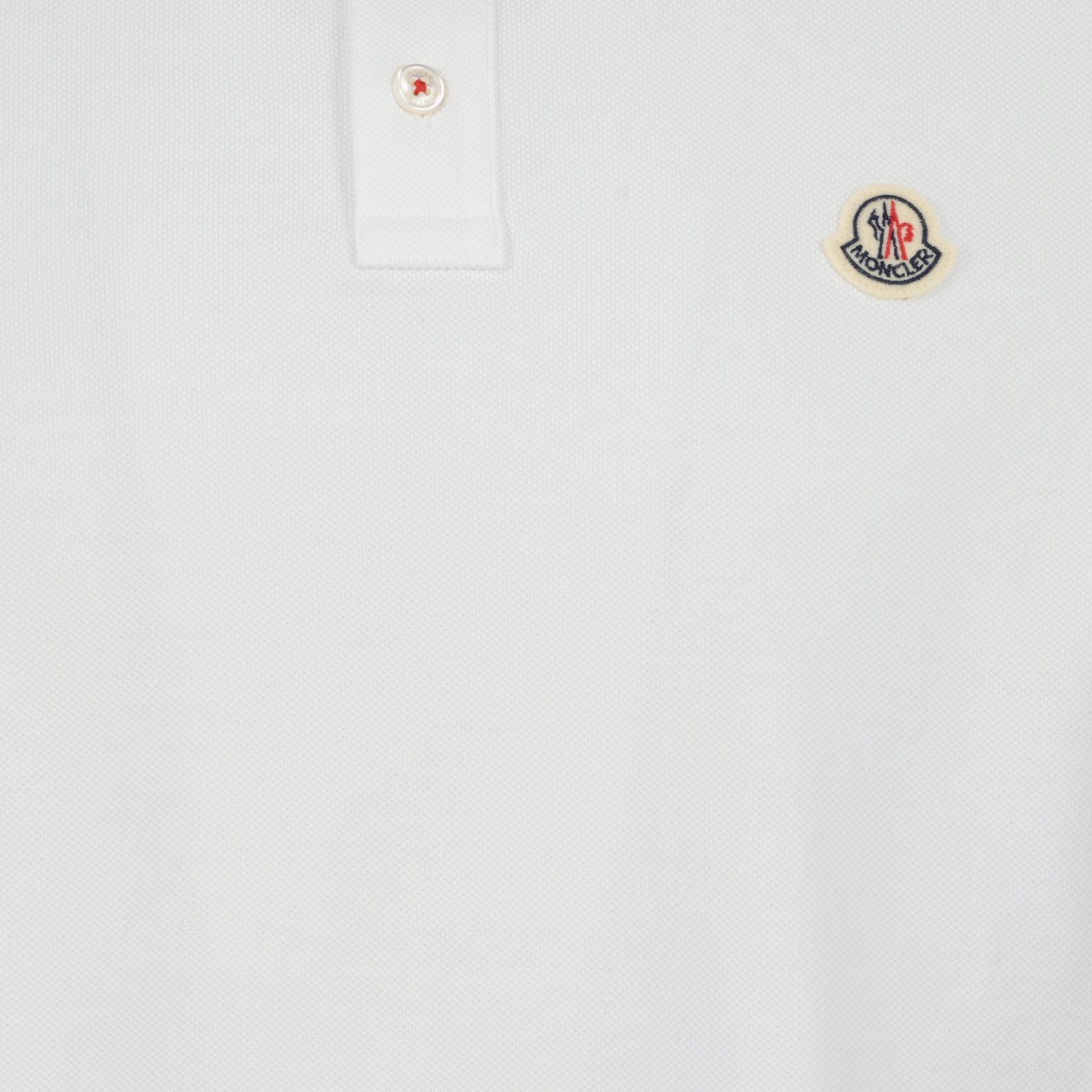 Polos Polo à logo et liseré Moncler Blanco Homme